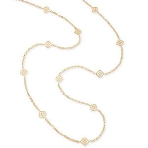 Kendra Scott Devalyn Filigree Long Necklace in Gold NWT